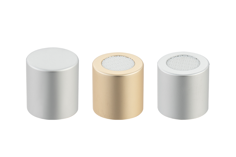 Aluminiowa plastikowa okrągła śruba pokrywa perfum