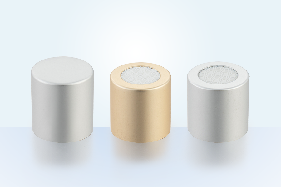 Aluminiowa plastikowa okrągła śruba pokrywa perfum