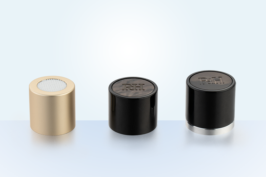 Aluminiowa plastikowa skorupa górna okrągła spiralna pokrywa perfum magnetycznych